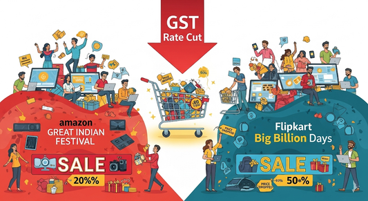 impact of a GST rate cut on online shopping festivals, created based on your request.