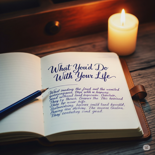 The Evolving Blueprint: Reimagining "What You'd Do With Your Life"
