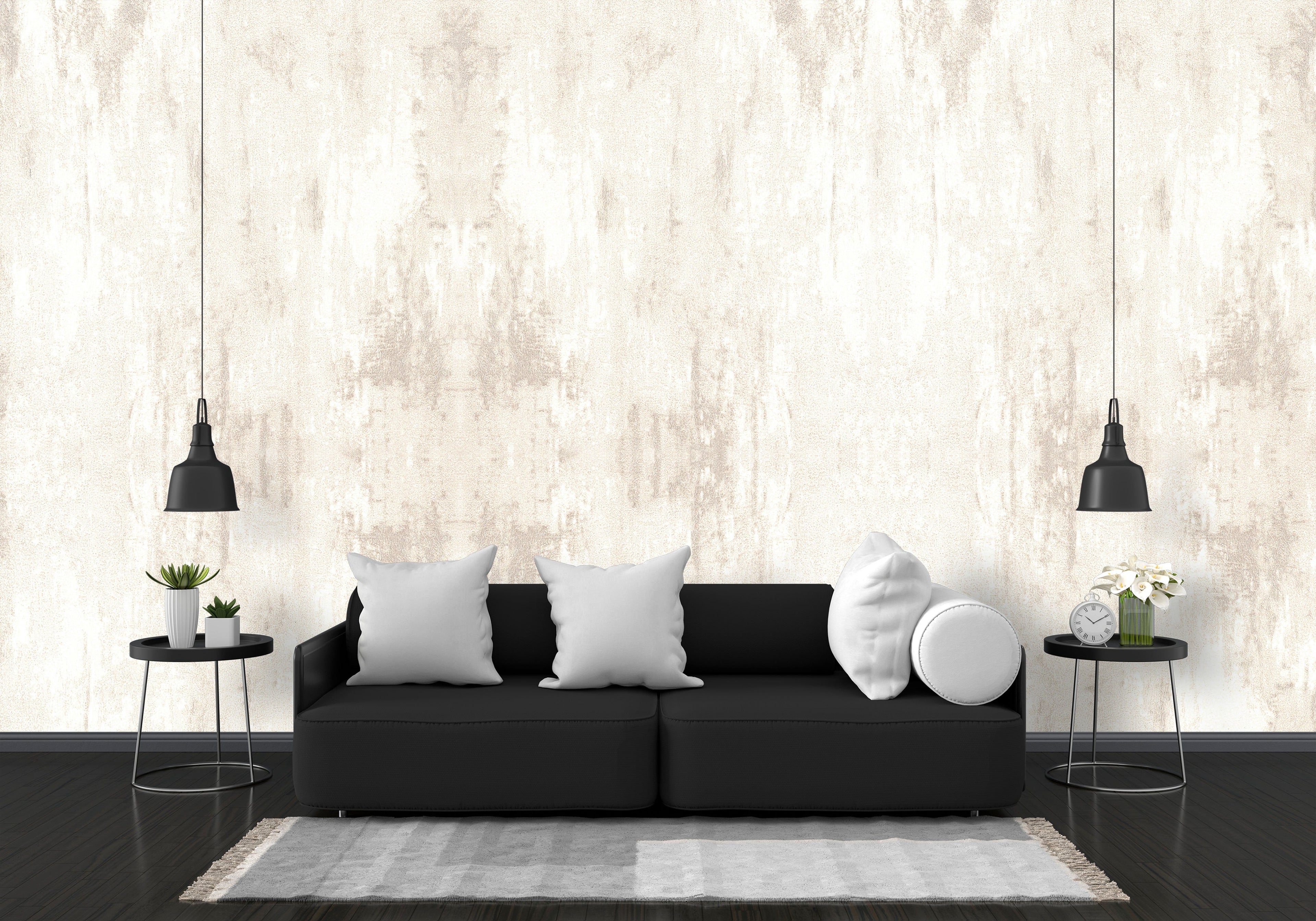 Elegant Beige Textured Wallpaper for Modern Living Spaces