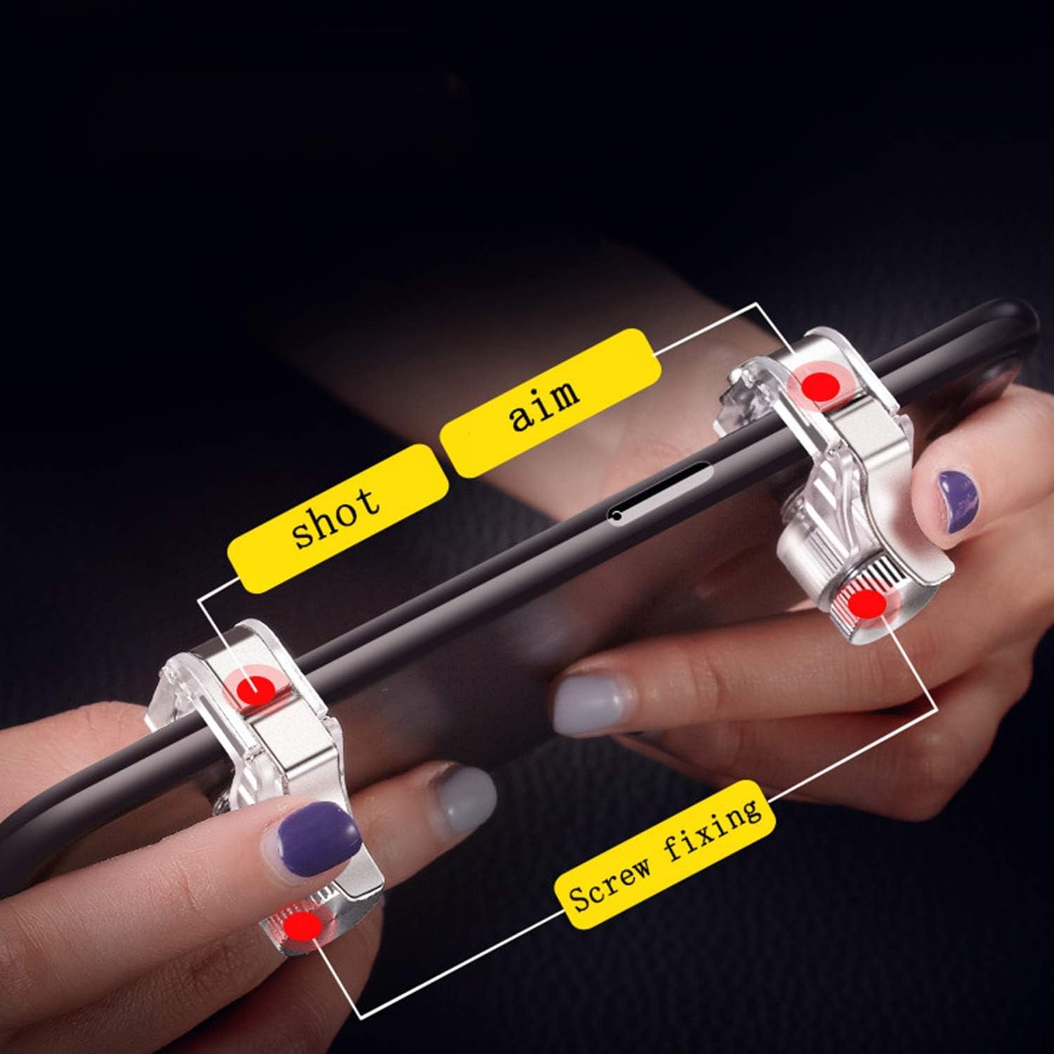 durReey Controller Trigger Aim Key L1 R1 Shooting Fit for Call of Duty COD, PUBG, Knives Out, for Survival Rules, for Survivor Royale, for Critical Ops, etc. (R11)