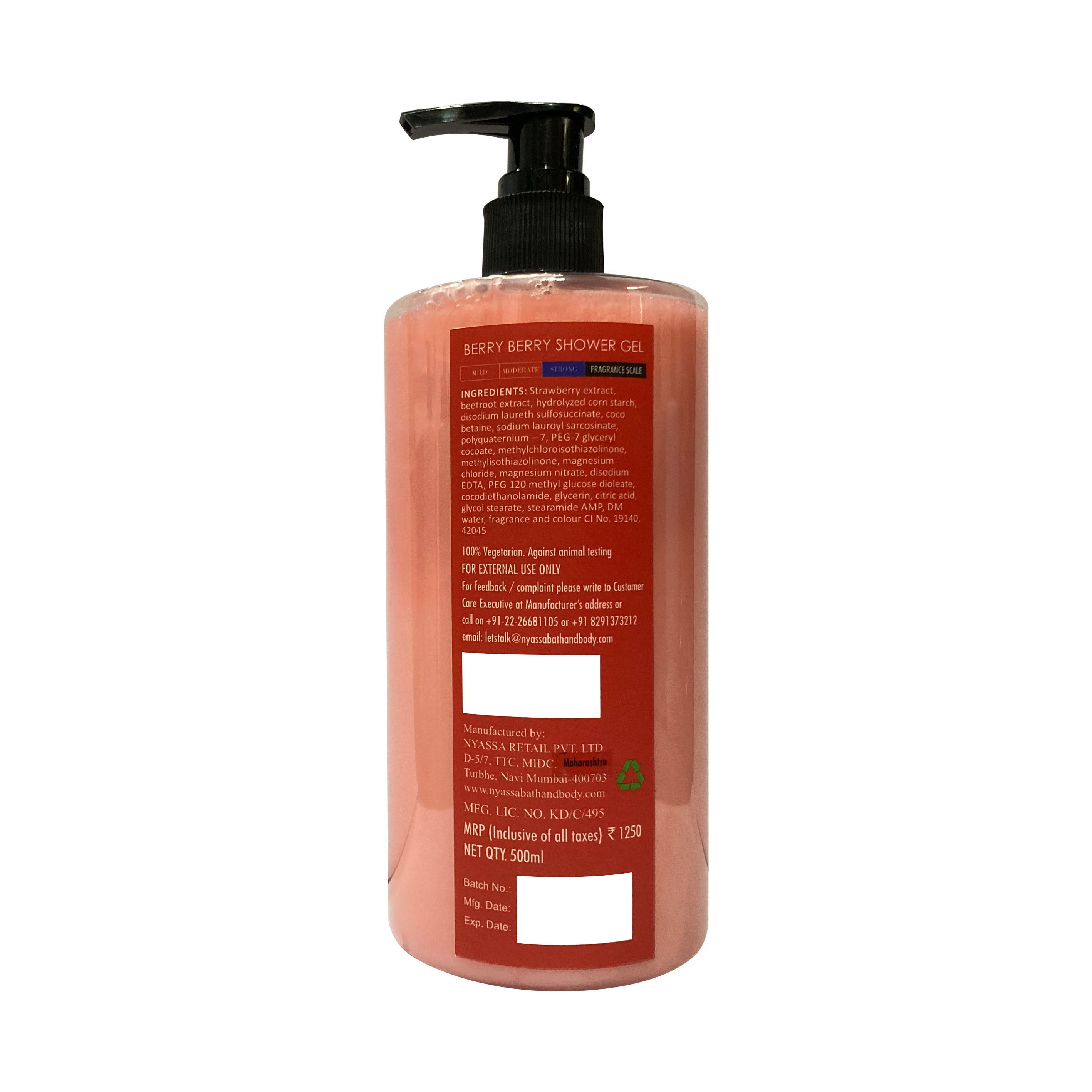 Berry Berry Shower Gel with Strawberry Extract  and Beetroot Extract