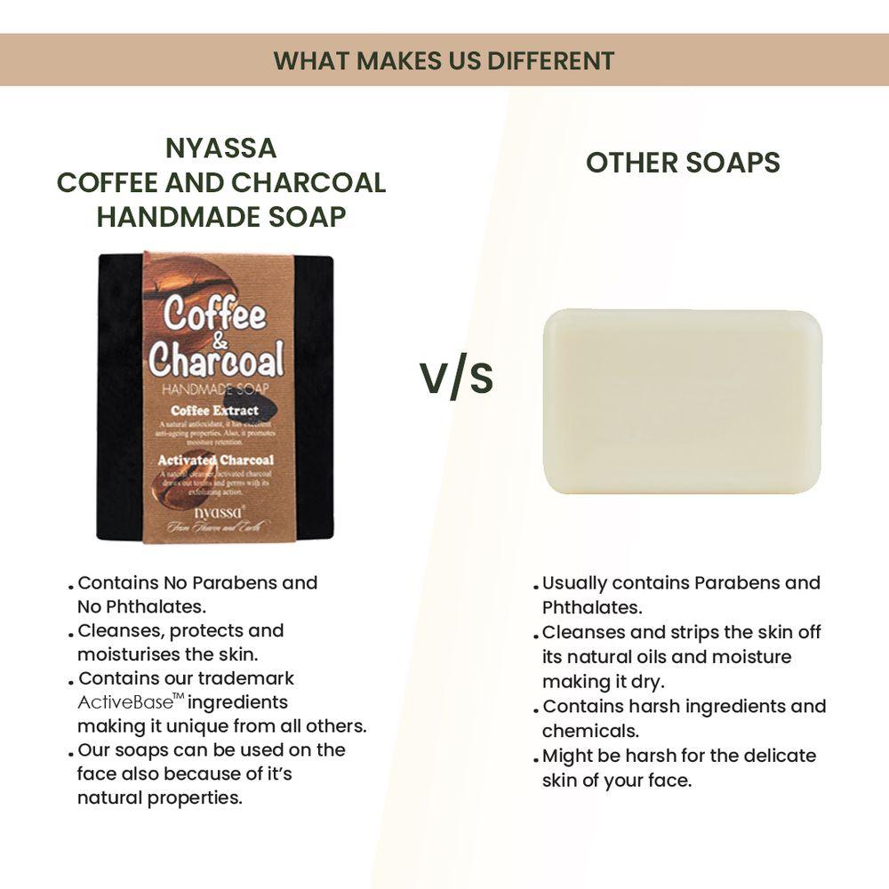 Coffee and Charcoal Handmade soap 150gm - Nyassa