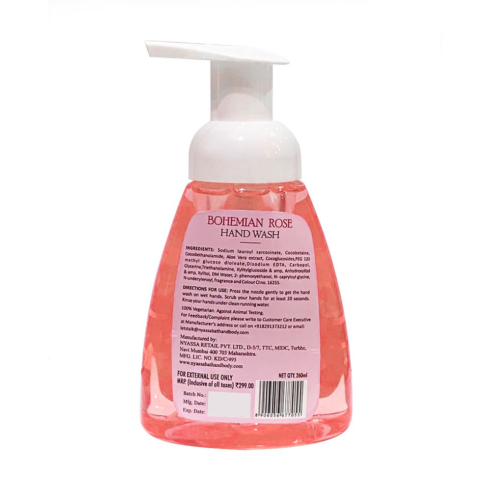 Bohemian Rose Sulphate Free and Paraben Free Handwash 260ml
