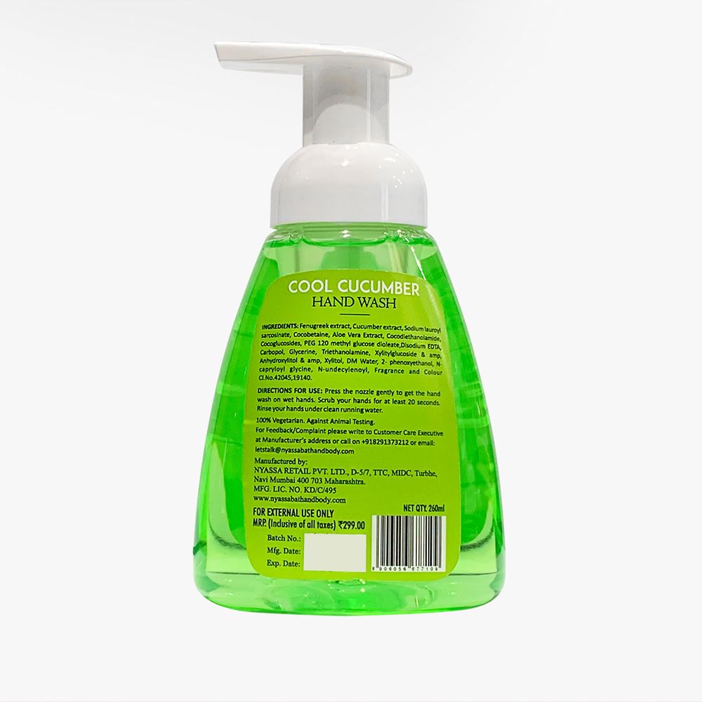 Cool Cucumber Sulphate Free and Paraben Free Handwash 260ml