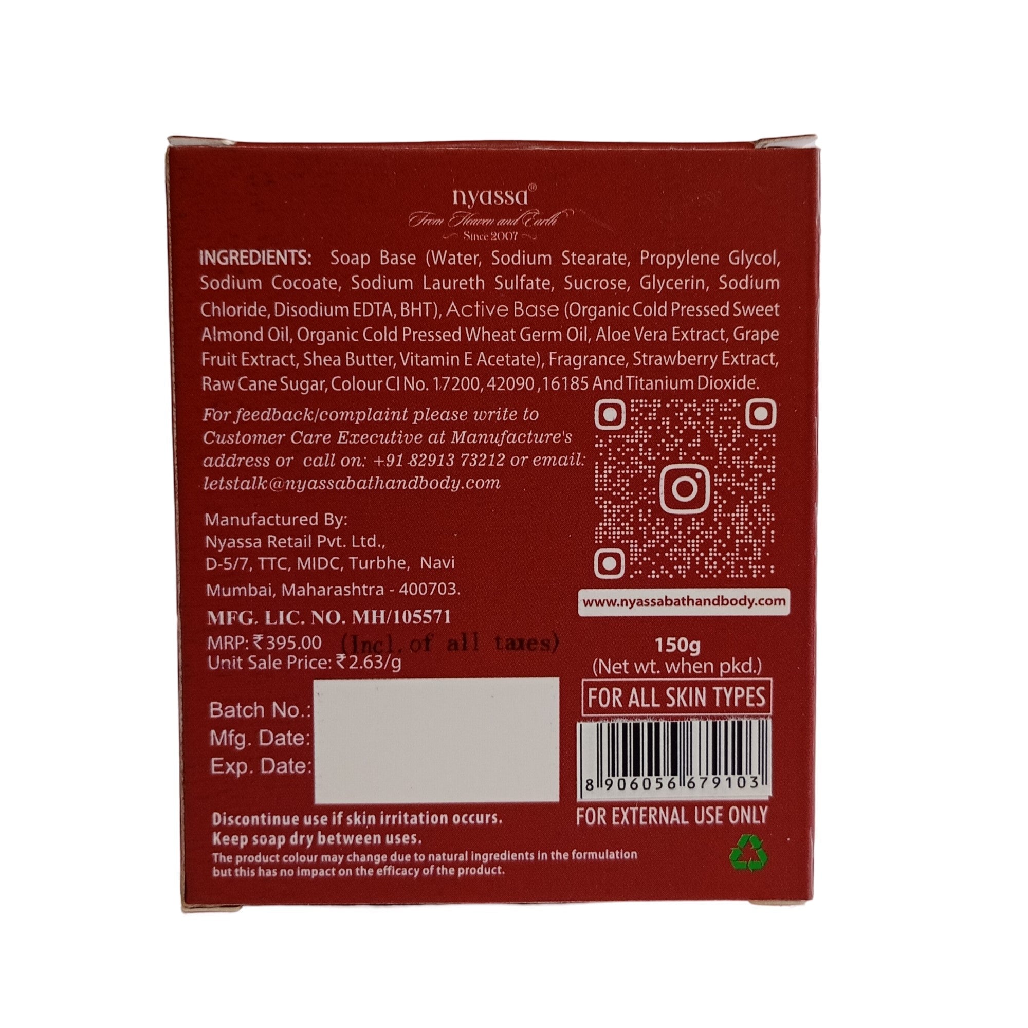 Berries and Magnolia Sugar Handmade Soap 150gm