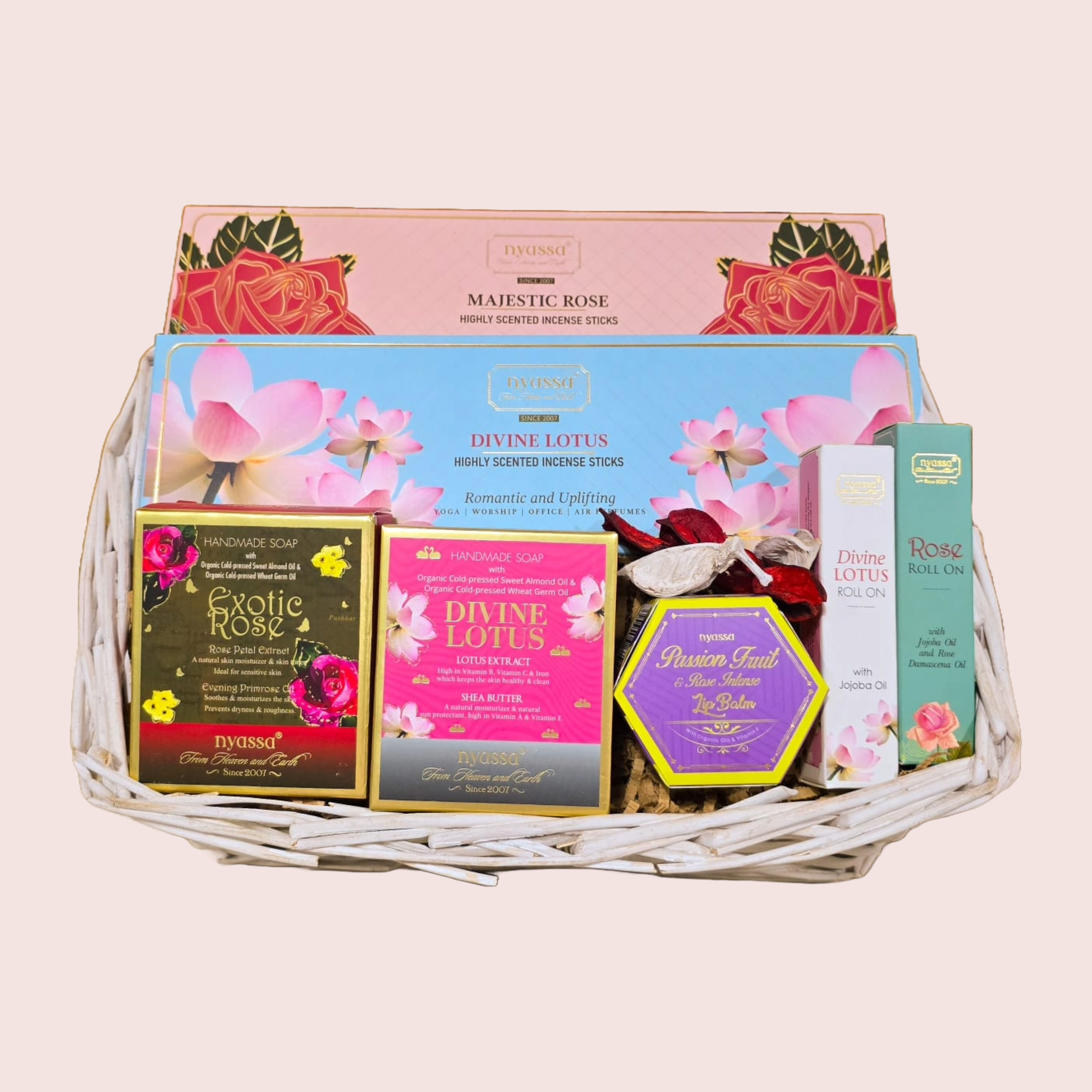 Divine Rose & Lotus Bliss Gift Basket