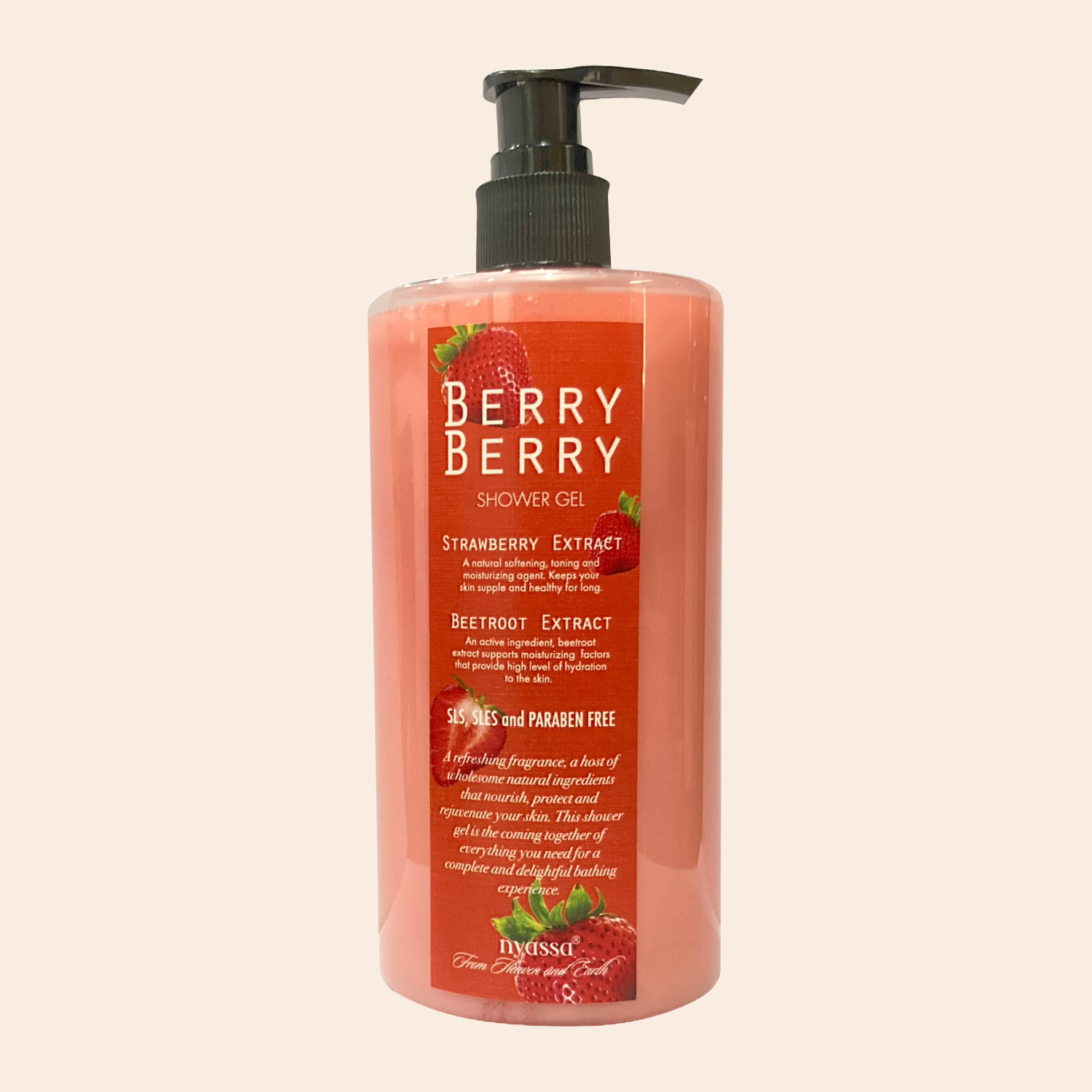 Berry Berry Shower Gel with Strawberry Extract  and Beetroot Extract