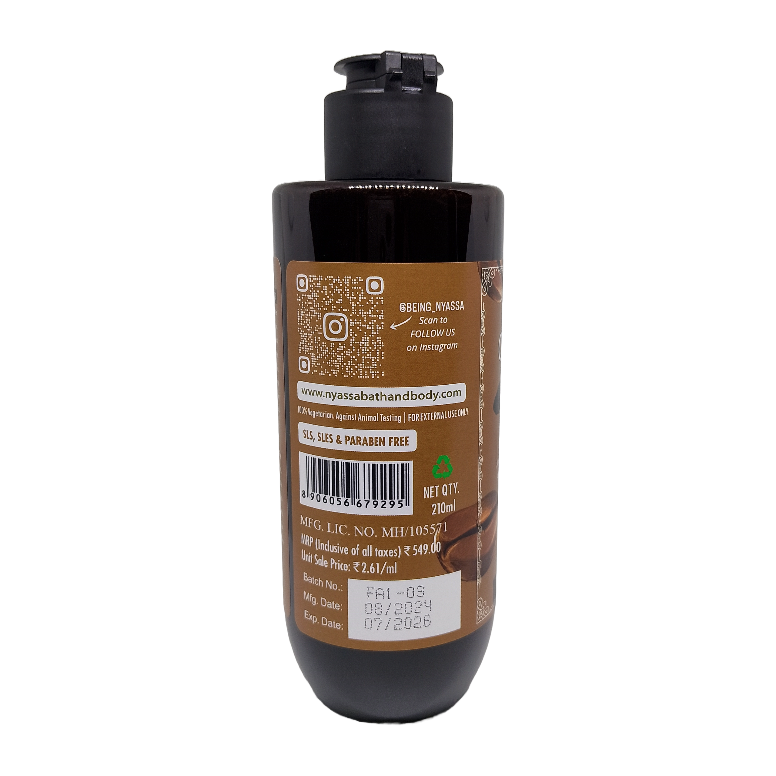 Activated Charcoal Face Wash for flawless skin 210ml