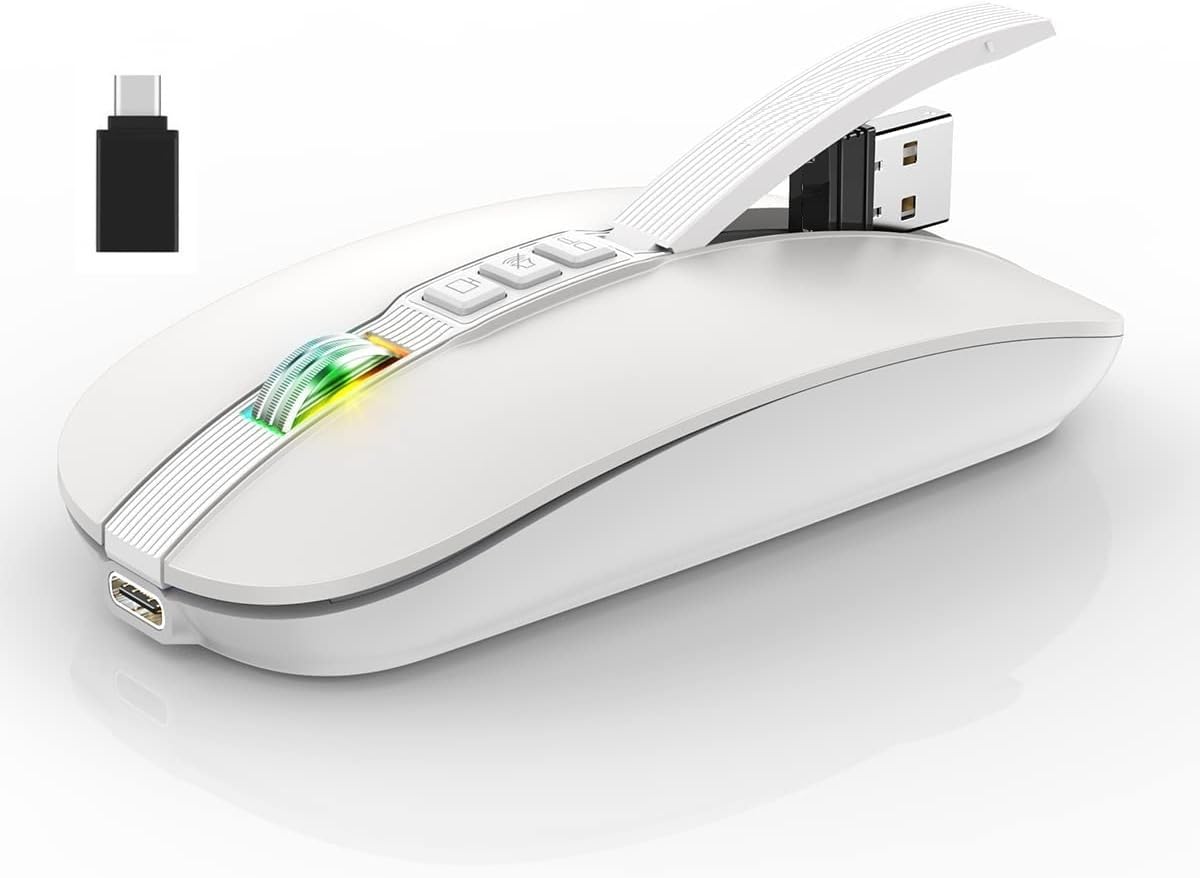 durReey Rechargeable Wireless Ambidextrous Optical Mouse with Bluetooth