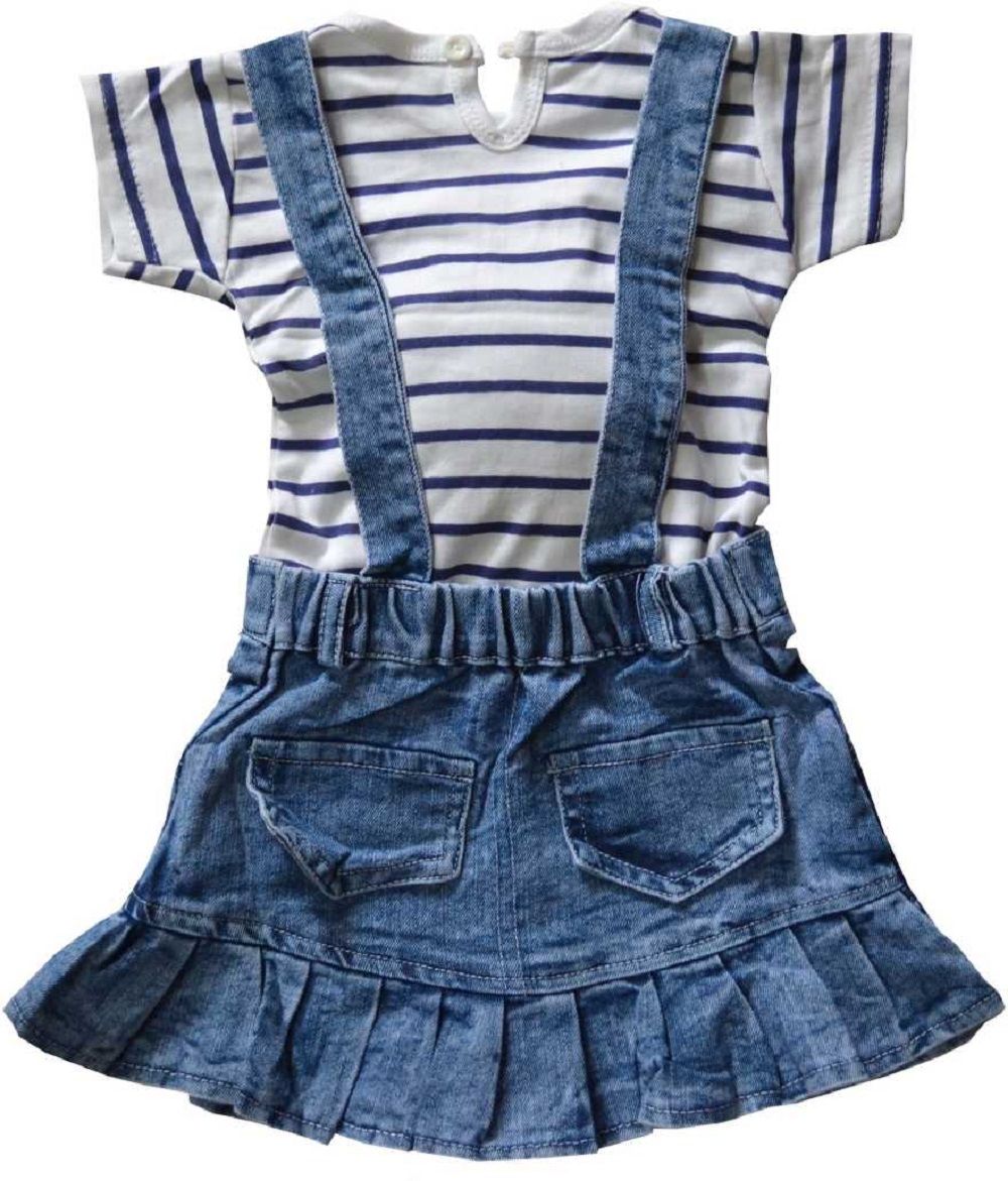durReey Baby Girls Dungaree With Tshirt Design No 1027