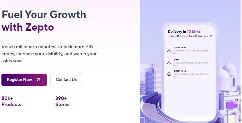 How to register on Zepto as a seller?