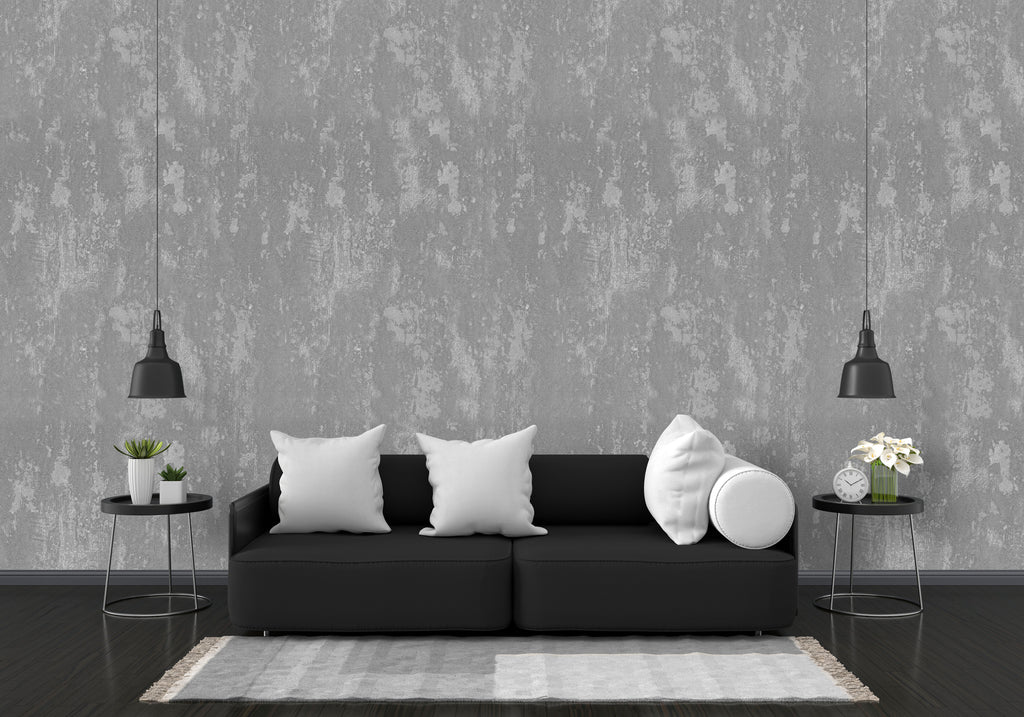 Elegant White Textured Wallpaper for Modern Living Rooms