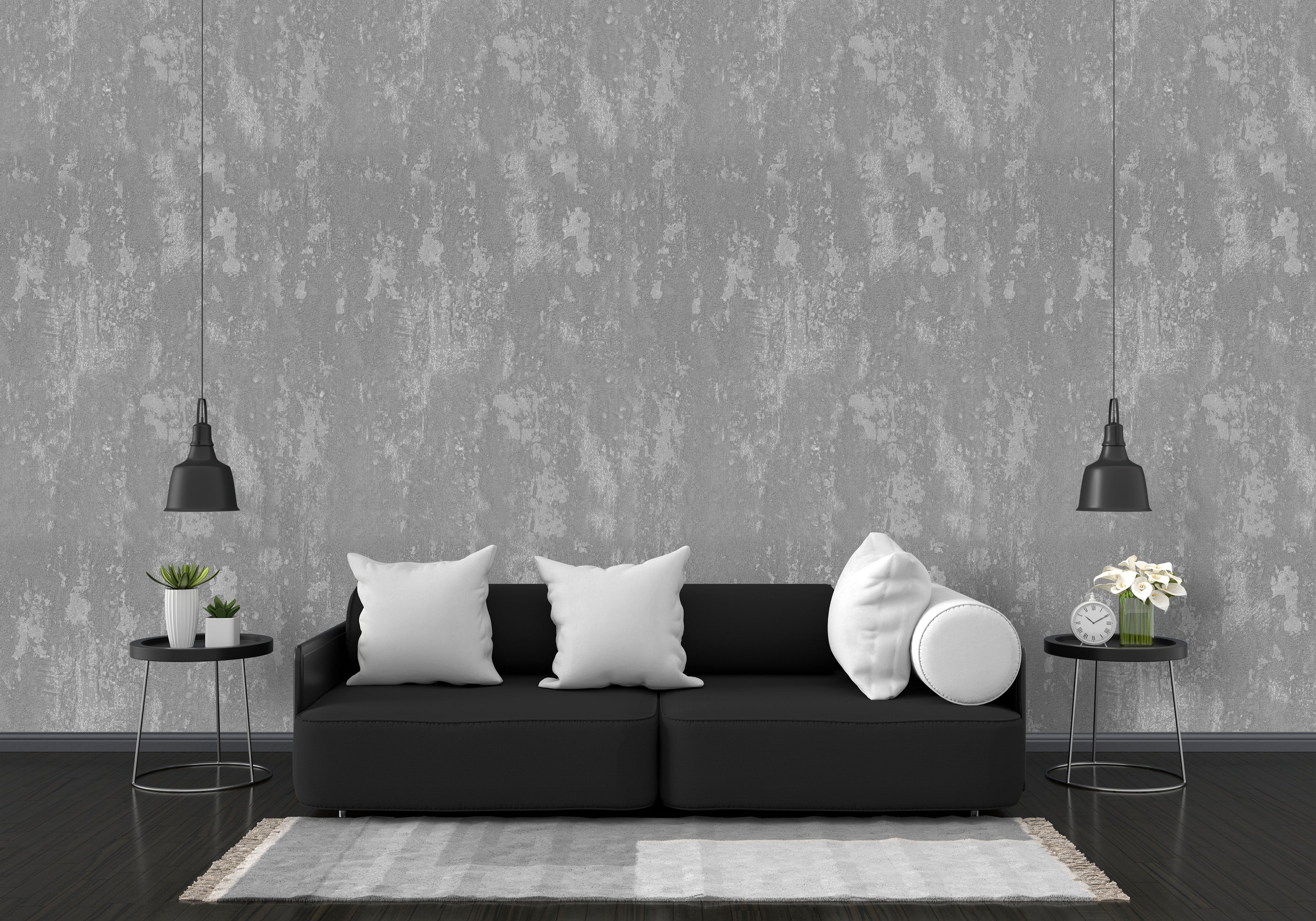 Elegant White Textured Wallpaper for Modern Living Rooms