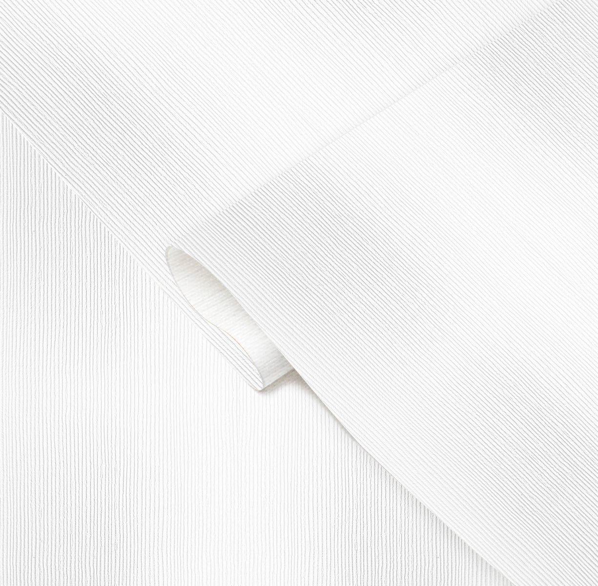 Sleek & Modern: White Self-Adhesive Wallpaper with Fine Striped Texture

