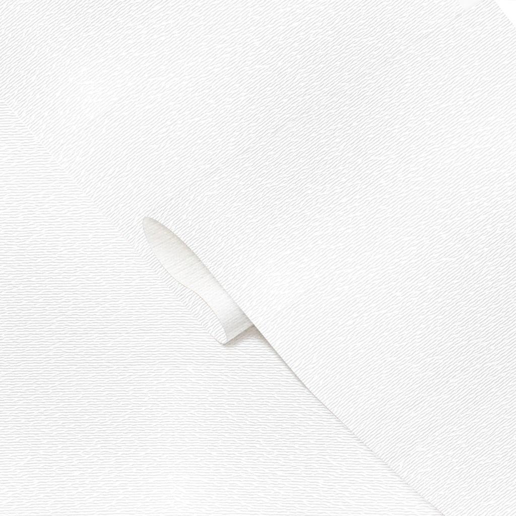 White Self-Adhesive Wallpaper with Subtle Horizontal Textured Design