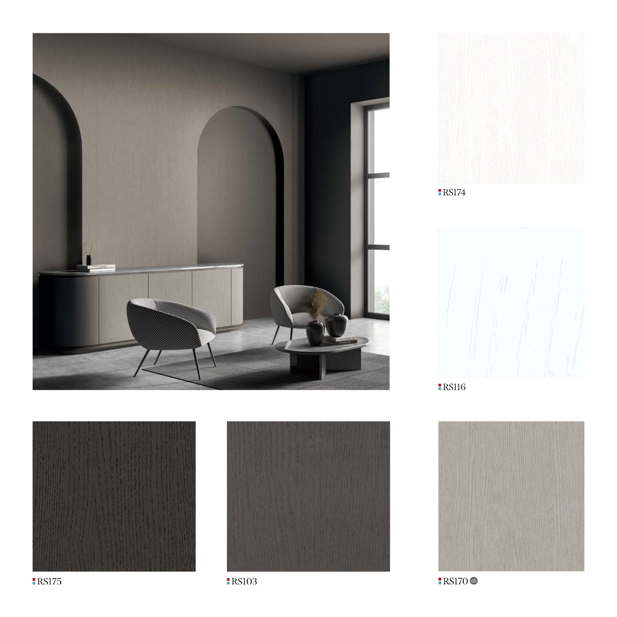 Sophisticated Interior Design with Archways & Modern Furniture, showcasing Neutral Wood Finishes.