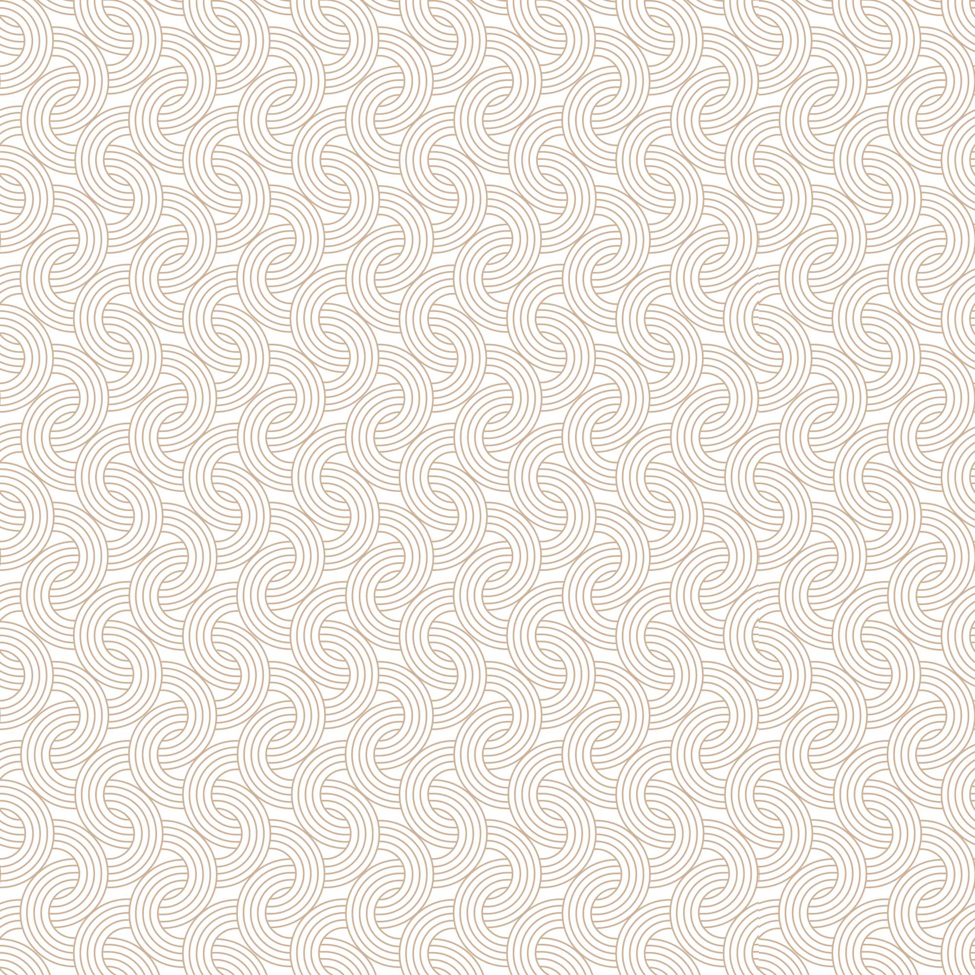 A wallpaper with a geometric pattern of overlapping circles in beige tones.