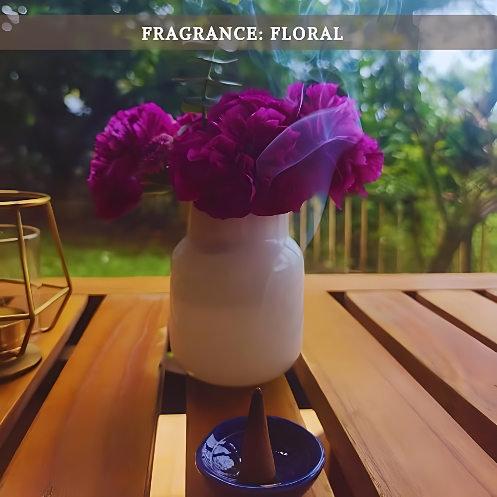 Nag Champa Incense Cone in Tin Box 100gm (Approx. 40 Cones)