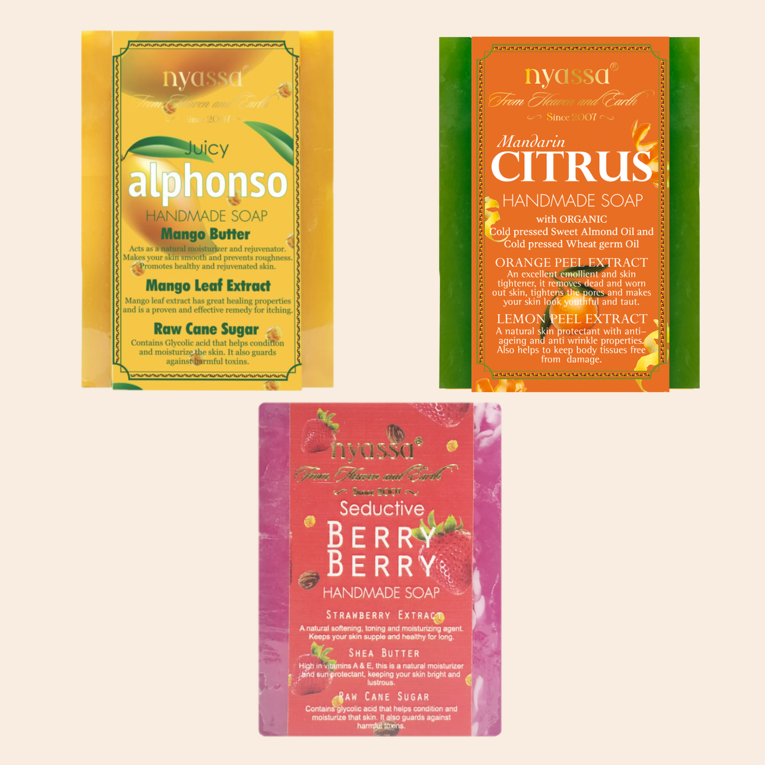 Nyassa Summer Collection -  75g Each  Buy 2 get 1 Free