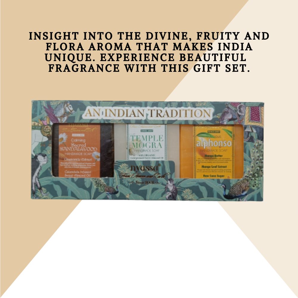 An Indian Tradition - Set of 3 Handmade Soaps - Nyassa