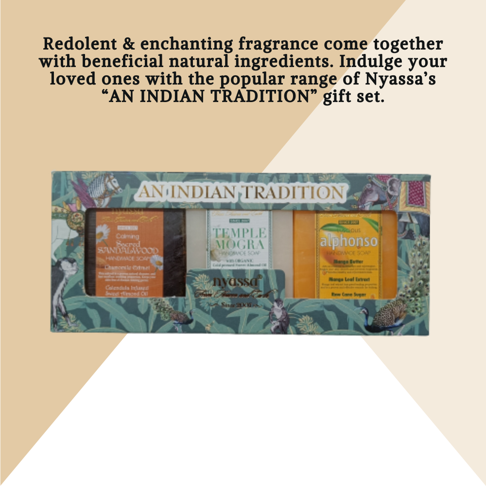 An Indian Tradition - Set of 3 Handmade Soaps - Nyassa
