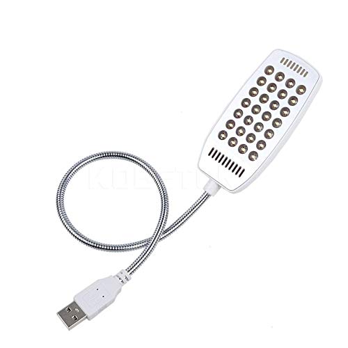 durReey Usb Light 28 Bright Led Lamp Flexible For Laptop Keyboard Notebook Desktop Pc Study Reading Etc(On/off Switch, White, Pack of 1)