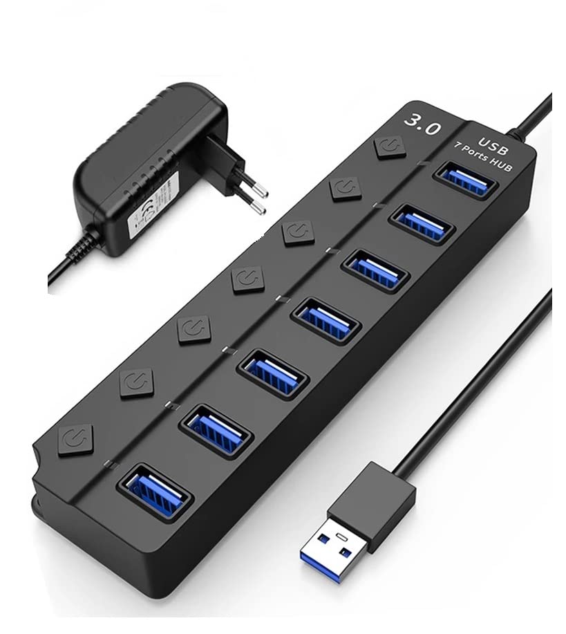 7 Ports 3.0 USB HUB 5 Gbps LED Indication, durReey