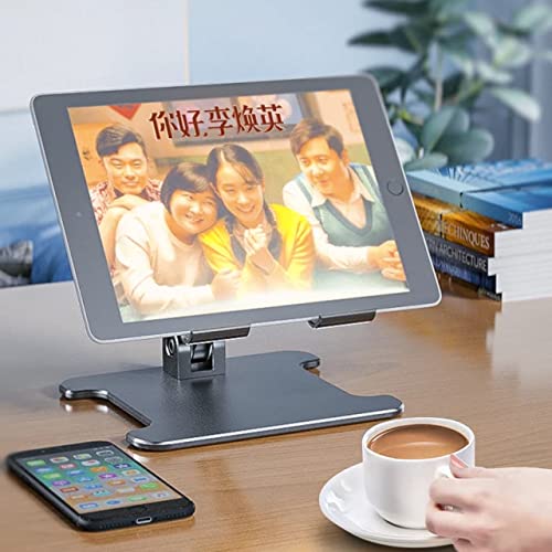 Tablet Stand, 360 Rotating Portable Aluminum Adjustable Folding Tablet Stand Holder