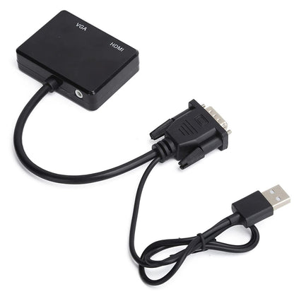 1080p VGA to HDMI Converter with Audio & USB Power - Connect Old PC to New TV / Monitor