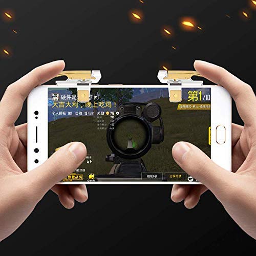 durReey 5.56 Mobile Game Controller Trigger Aim Button & [2PAIR] Finger Sleeve Joystick (Clear, for Mac OS, PC)
