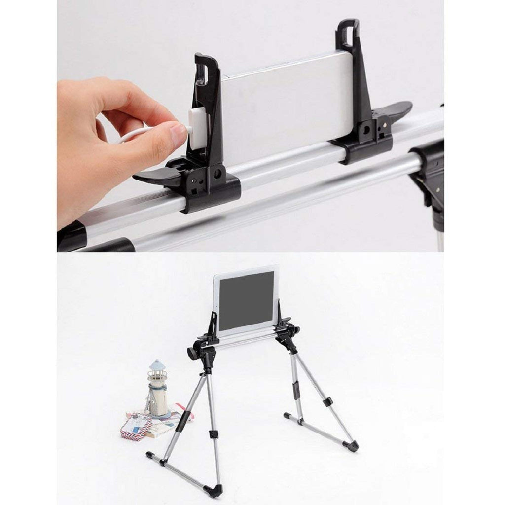 Tablet Holder, 360 Adjustable Phone/Tablet Stand with Steel Arm