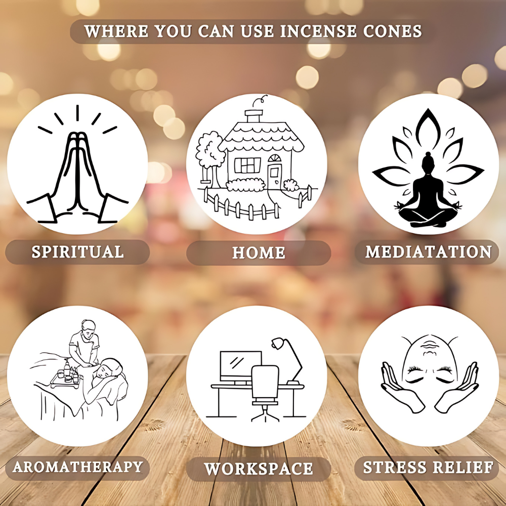 Sandalwood Incense Cone in Tin Box 100gm (Approx. 40 Cones)