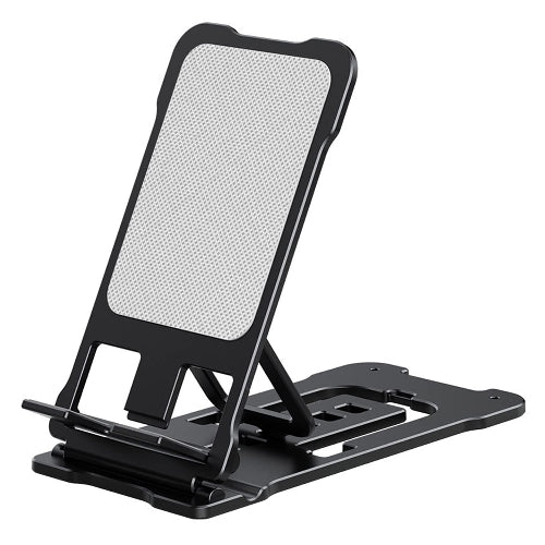 Metallic, Fully Foldable, Height and Angle Adjustable Desktop Stand