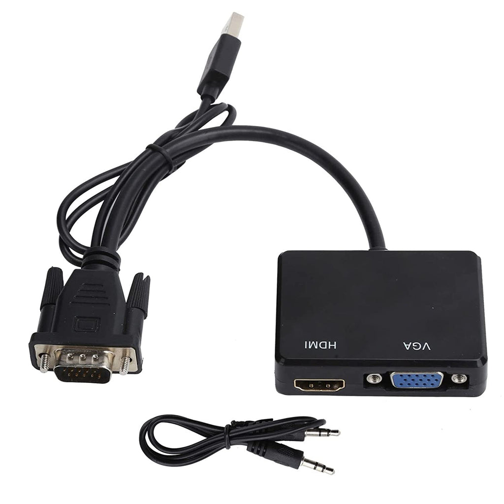 1080p VGA to HDMI Converter with Audio & USB Power - Connect Old PC to New TV / Monitor