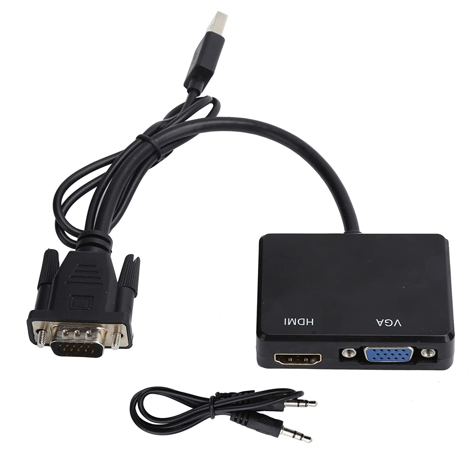 1080p VGA to HDMI Converter with Audio & USB Power - Connect Old PC to New TV / Monitor