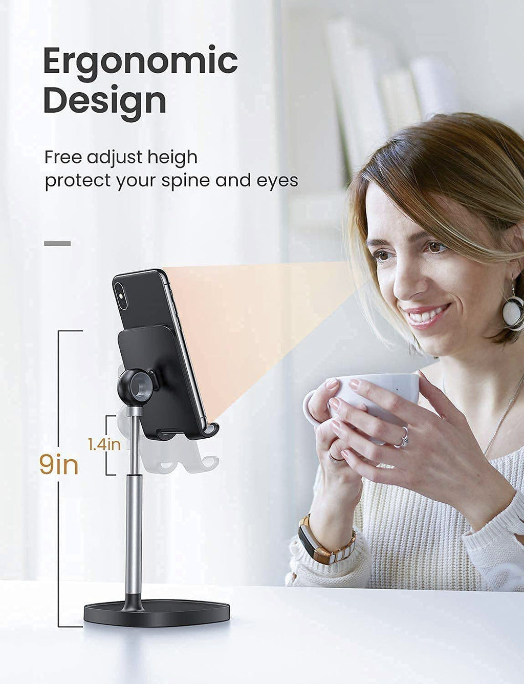 Angle Ergonomic Adjustable Phone Tablet Mobile Stand