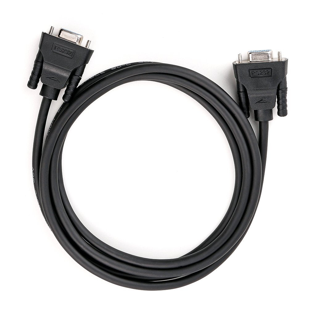 Female to Female 9 Pin Straight Through DB9 Serial Cable for Modem, Personal Computer, Printer, Scanner (Black, 5 Meters)