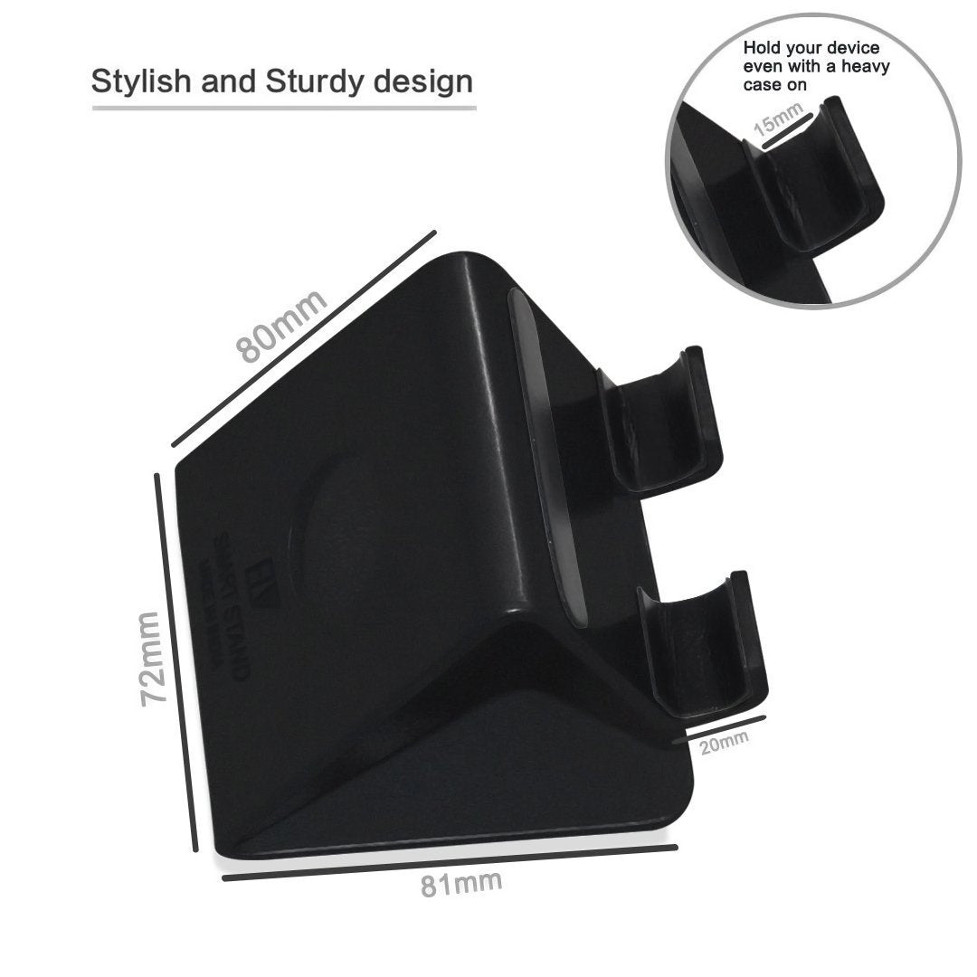 durReey Desktop Cell Phone Tabletop Stand Tablet Stand, Aluminum Stand Holder for Mobile Phone and Tablet (Up to 10.1 inch) - Silver