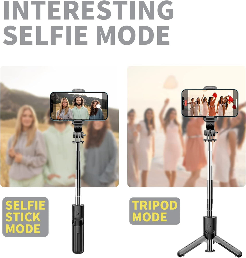 Selfie Stick with Flash Light for iPhone Samsung Phone Portable Remote Control