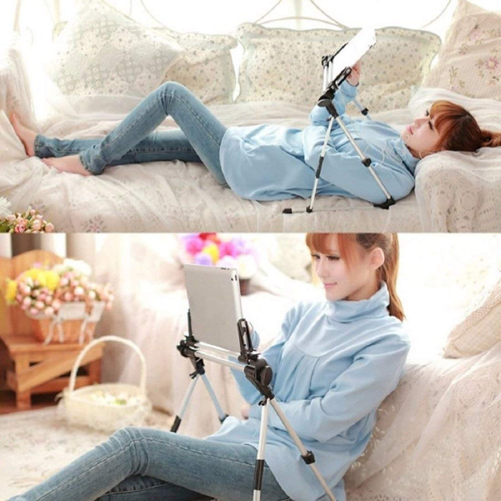 Tablet Holder, 360 Adjustable Phone/Tablet Stand with Steel Arm
