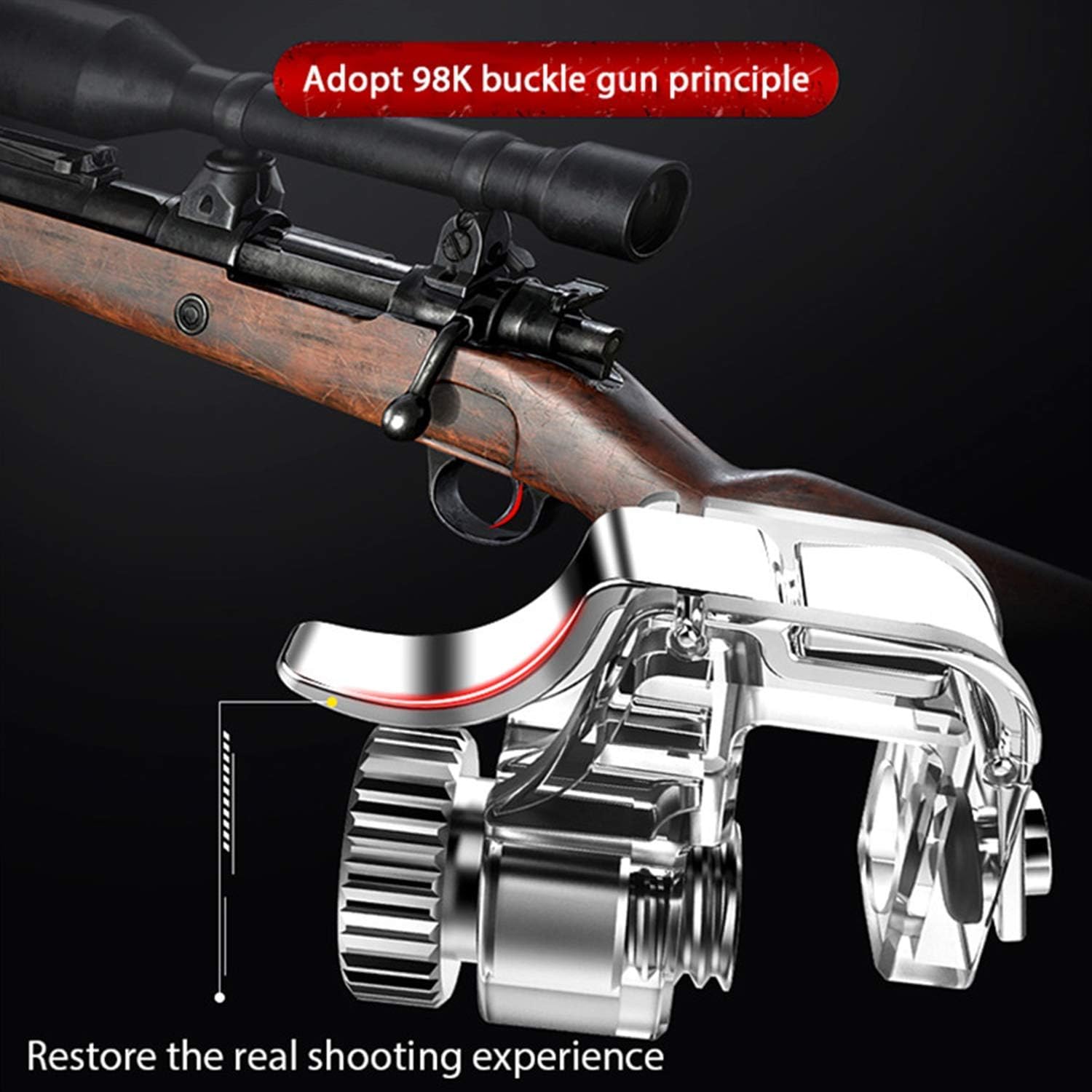 durReey Controller Trigger Aim Key L1 R1 Shooting Fit for Call of Duty COD, PUBG, Knives Out, for Survival Rules, for Survivor Royale, for Critical Ops, etc. (R11)