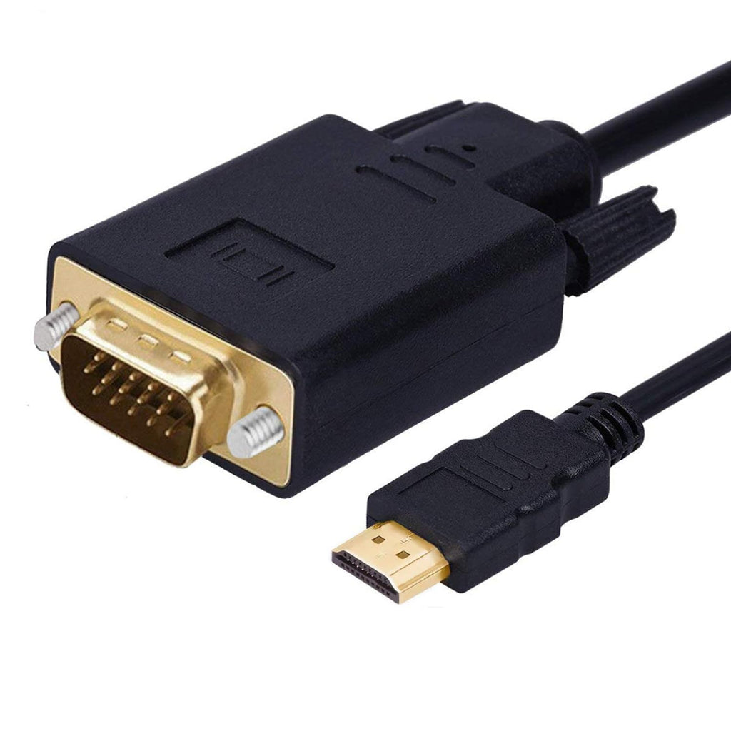HDMI to VGA Cable, Gold-Plated HDMI Male to VGA Male 1080p Video Converter Cable
