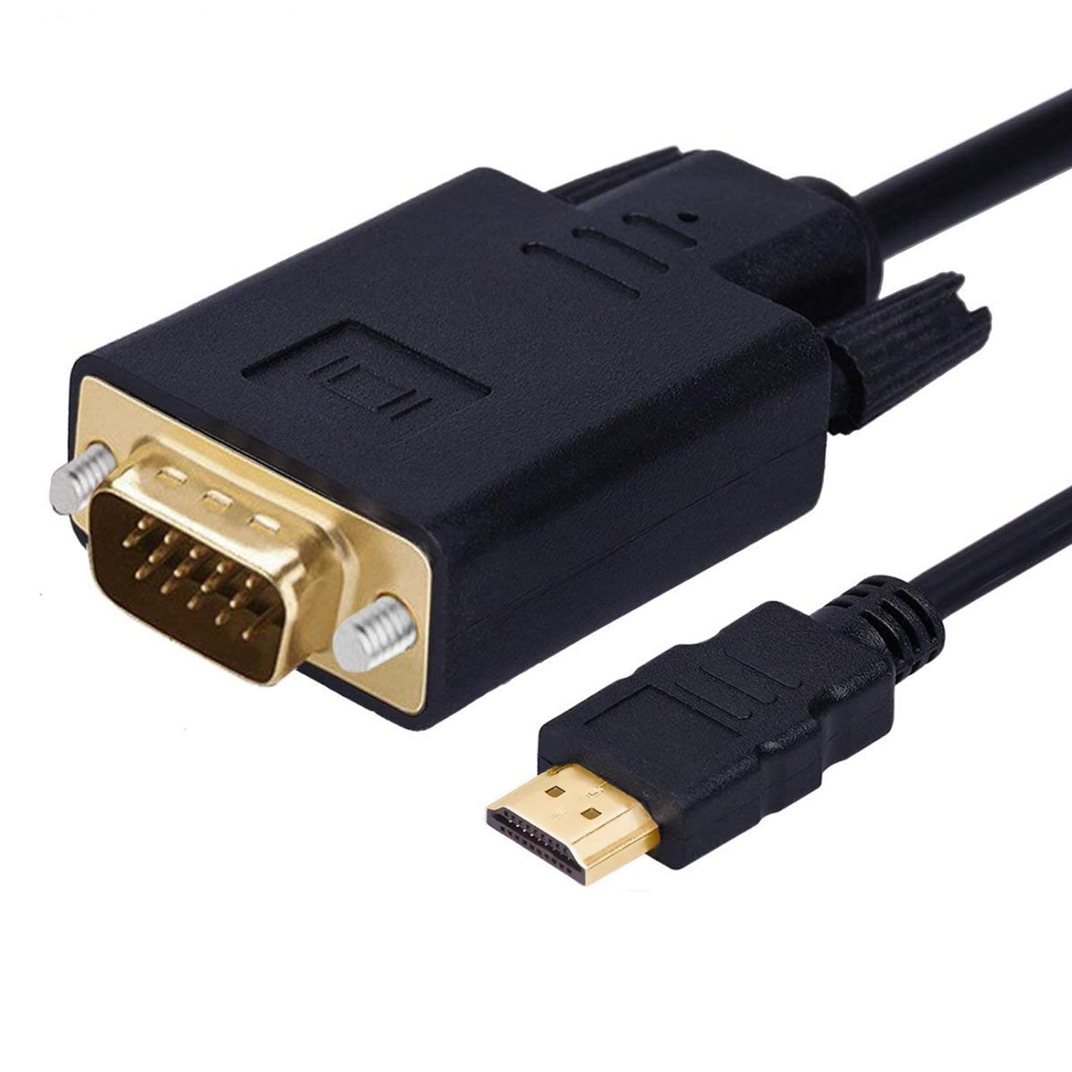 HDMI to VGA Cable, Gold-Plated HDMI Male to VGA Male 1080p Video Converter Cable