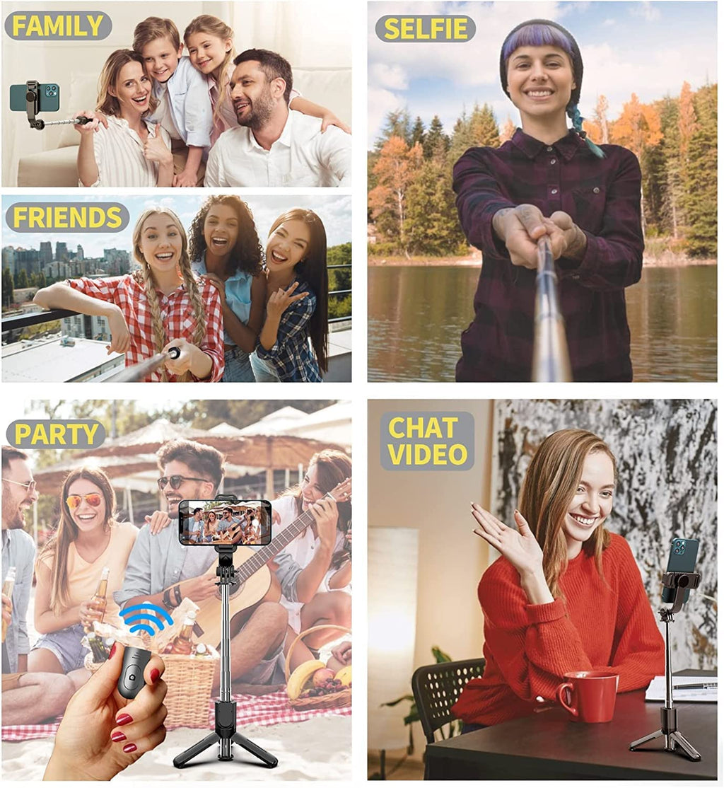 Selfie Stick with Flash Light for iPhone Samsung Phone Portable Remote Control