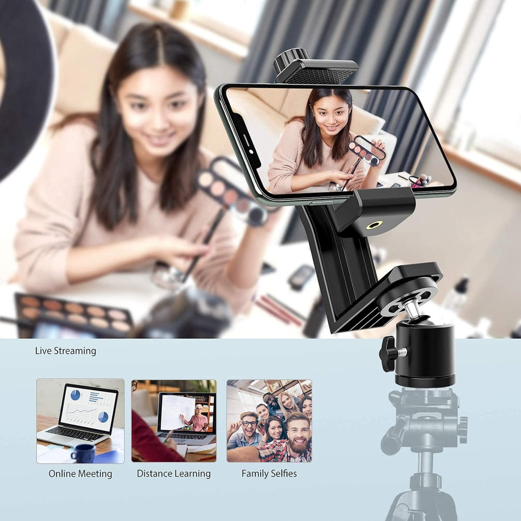 Smartphone tripod mount, phone holder 360 rotation