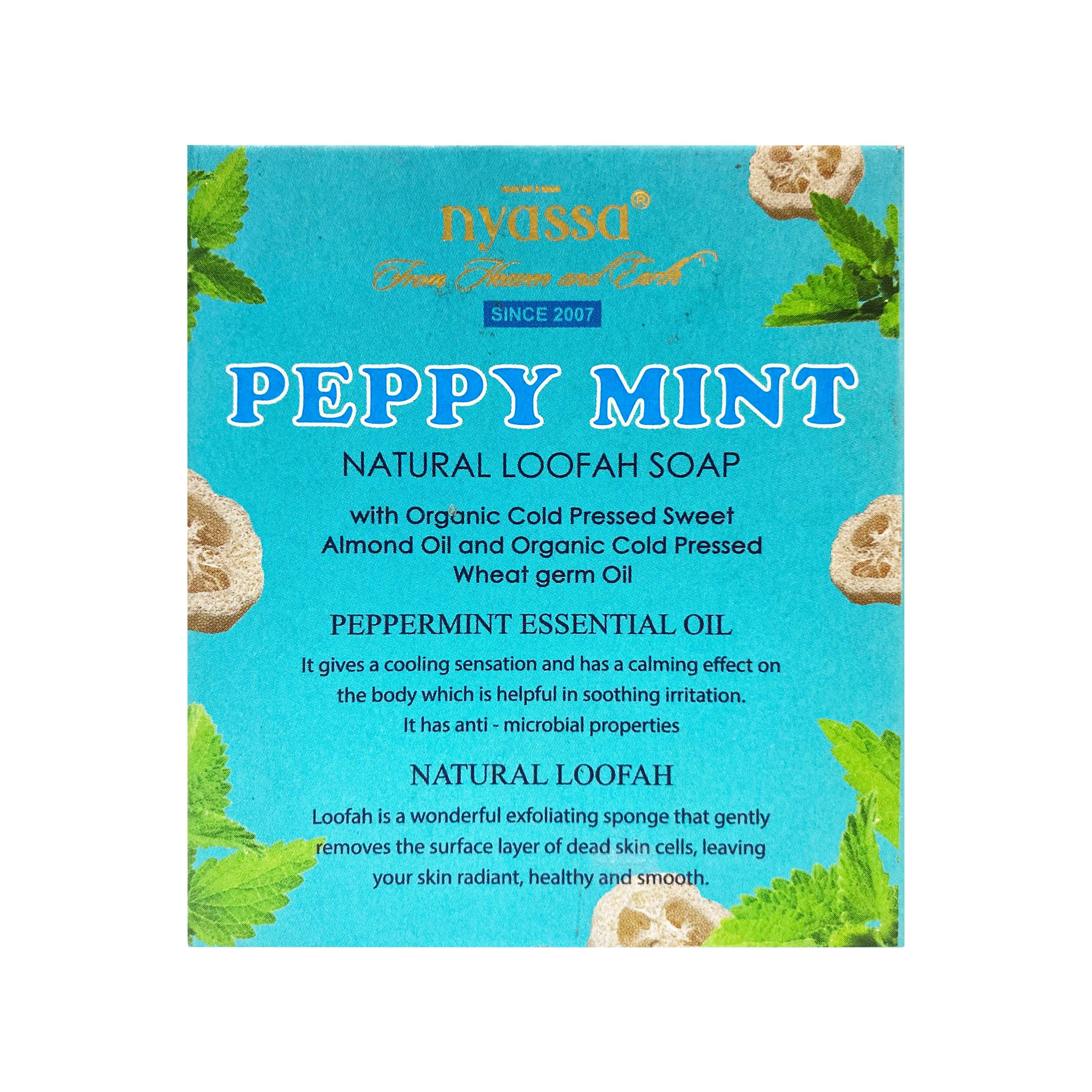 Peppy Mint Handmade Loofah Soap 150 gm - Nyassa