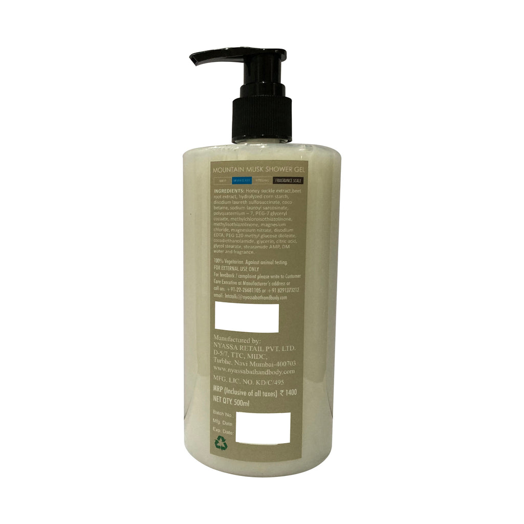 Silkening Mountain Musk Shower Gel With Organic Argan Oil And Rosehip Oil