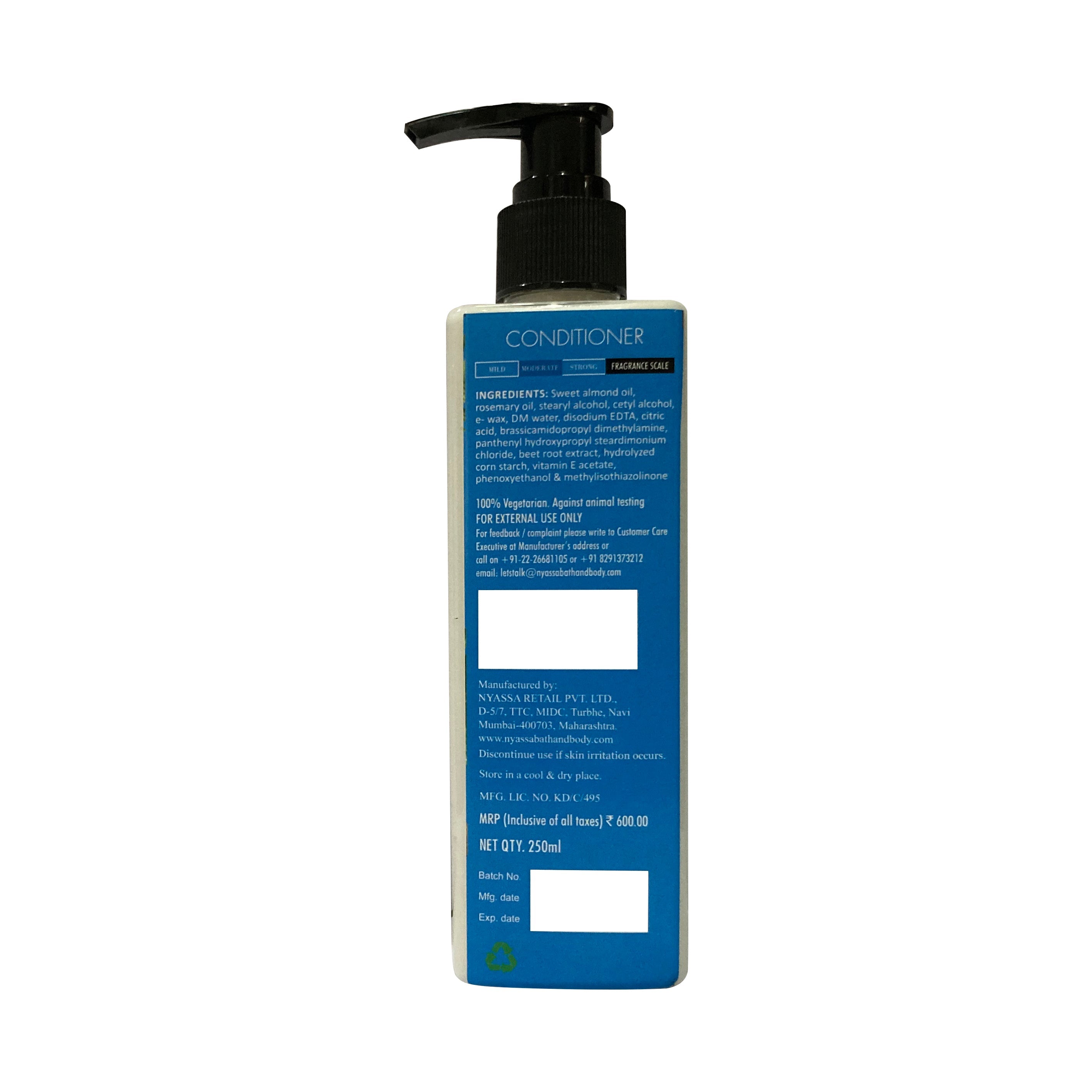 Rosemary Conditioner for Dry & Damaged Hair 250ml
