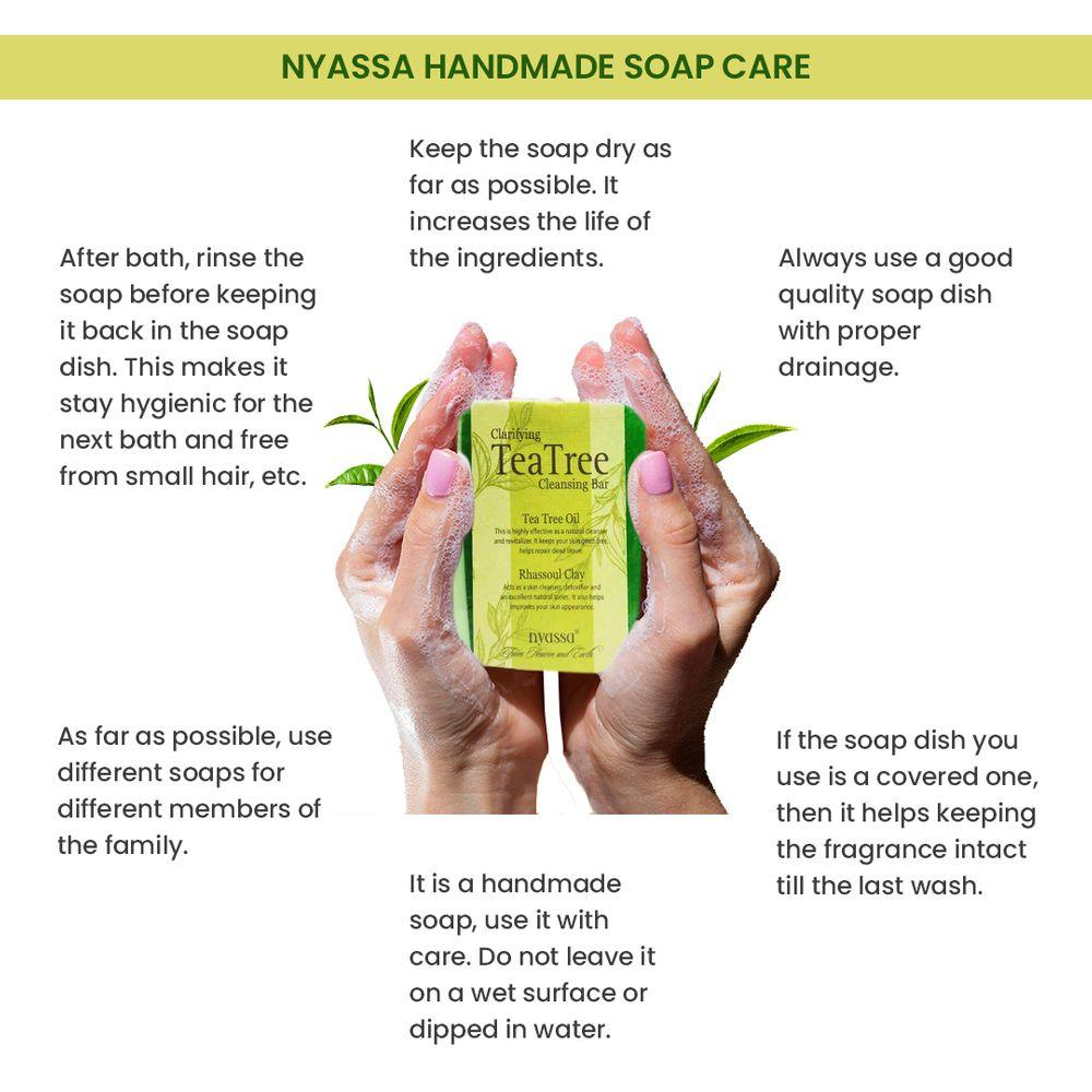 Clarifying Tea tree cleansing bar 150gm - Nyassa