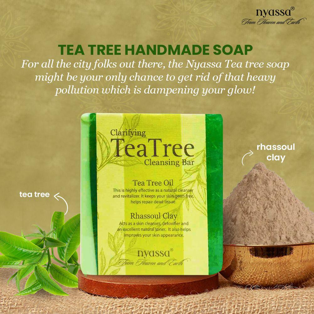 Clarifying Tea tree cleansing bar 150gm - Nyassa
